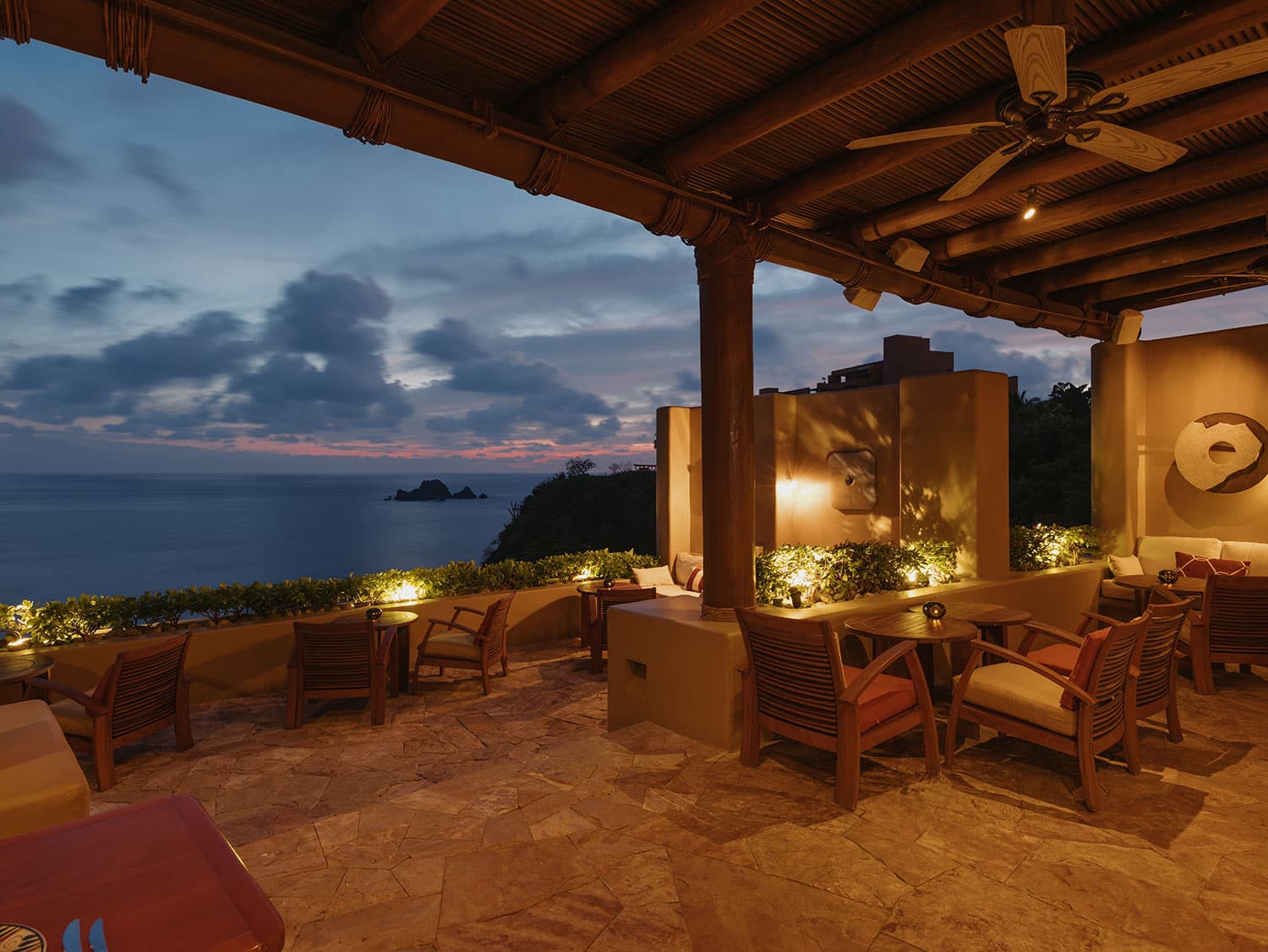 The Terrace Bar at Cala de Mar Resort and Spa in Mexico.