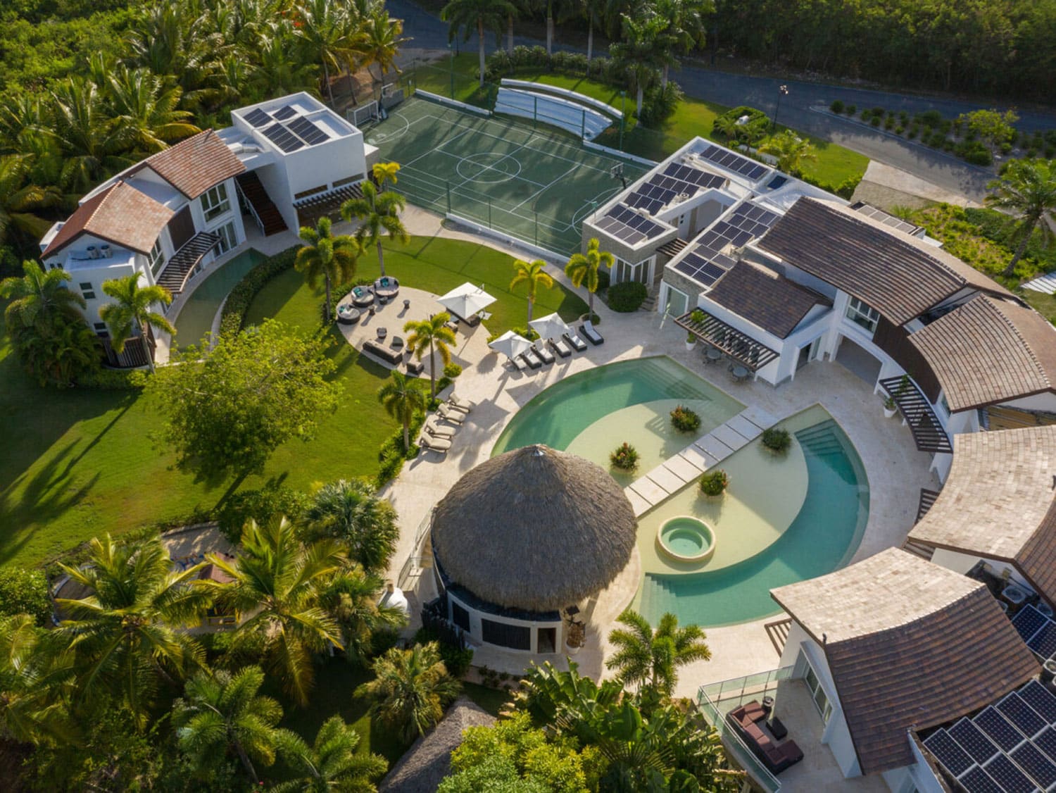An aerial view of the Villa San Barela in Cap Cana, Dominican Republic.