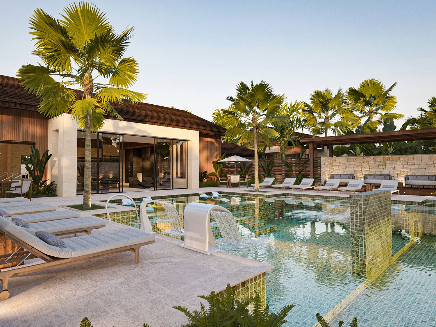 The spa pool at Casa de Campo Resort and Villas in the Dominican Republic.