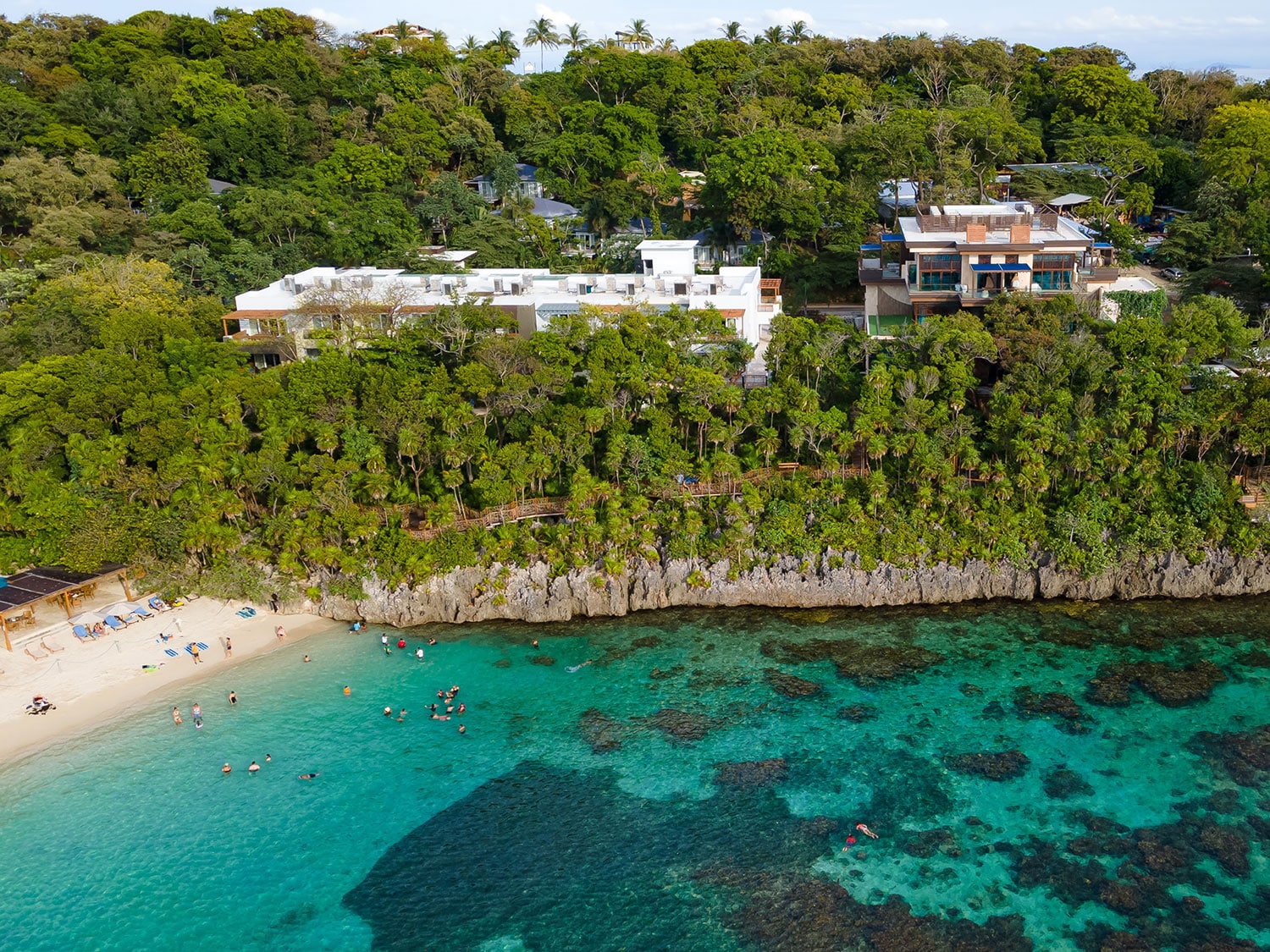 An aerial view of the Kimpton Grand Roatán Resort and Spa.