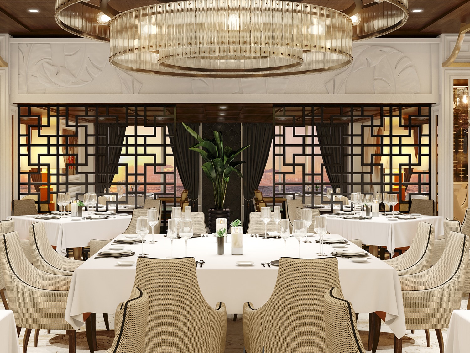 The Red Ginger dining concept on the Oceania Vista cruise ship.