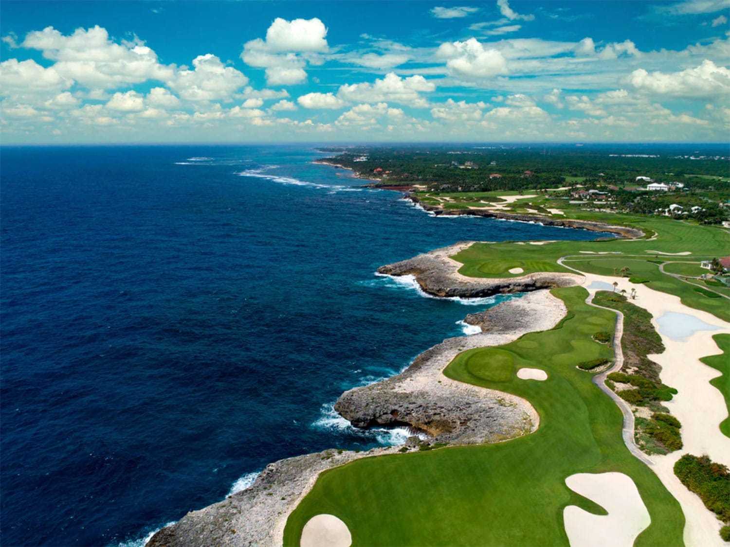 An aerial view of the Corales Golf Club in Punta Cana, Dominican Republic.