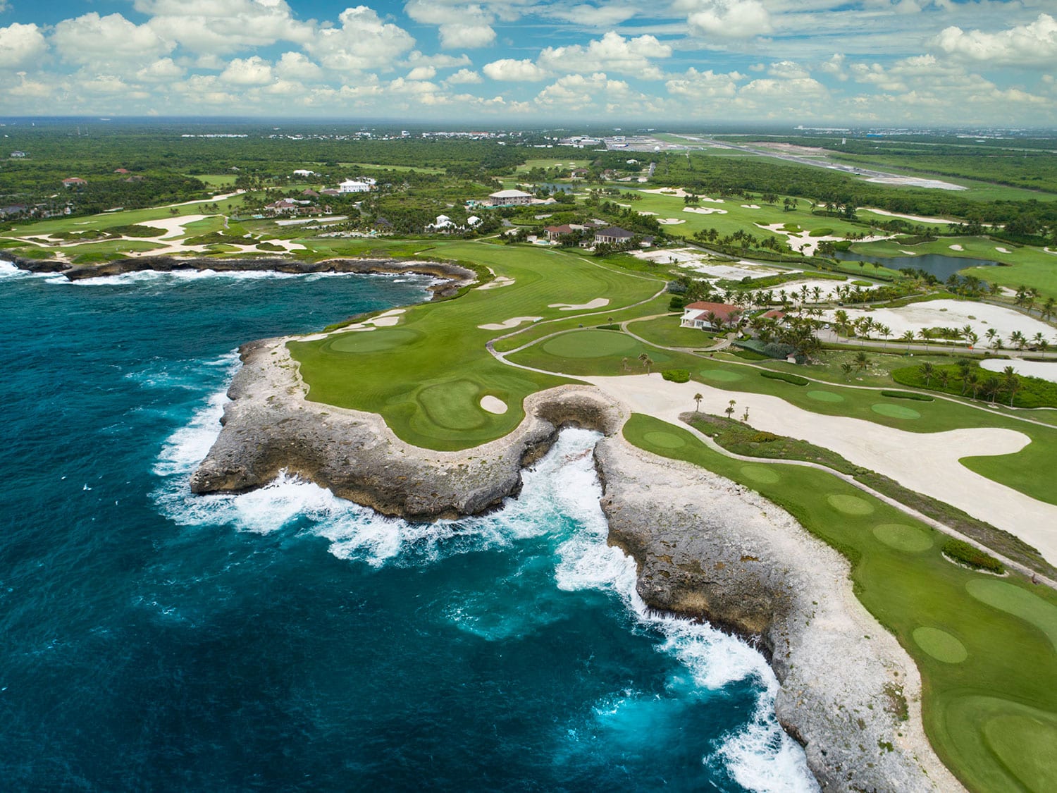 An aerial view of the Corales Golf Club in Punta Cana, Dominican Republic.