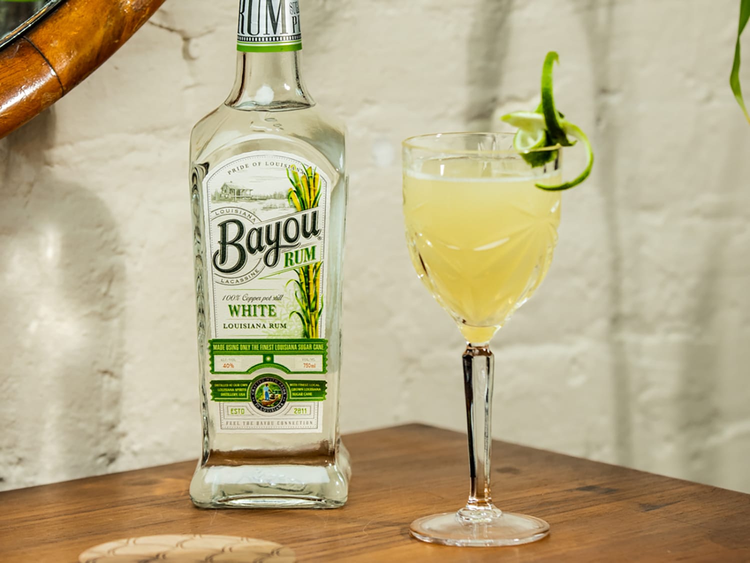 The Bayou White Rum Airmail cocktail.