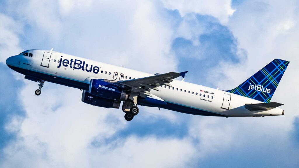 JetBlue plane takes off
