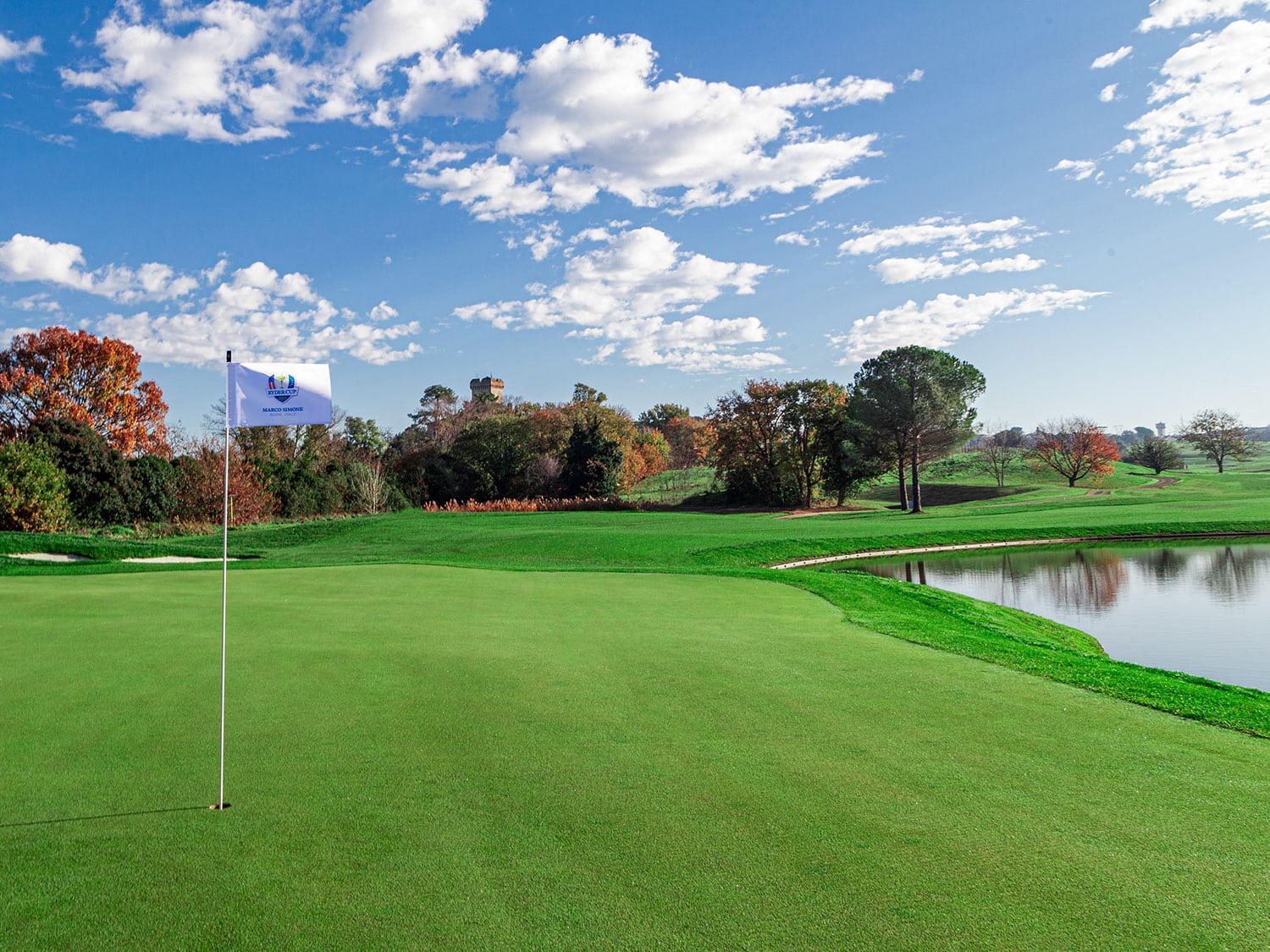 Hole 8 of the Marco Simone golf course in Italy.