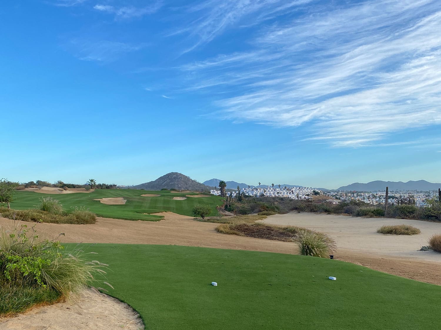 A golf hole at Quivira Golf club.