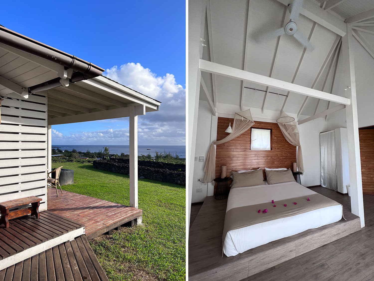 A look at the interior and exterior of the Hotel Altiplanico Rapa Nui on Easter Island.