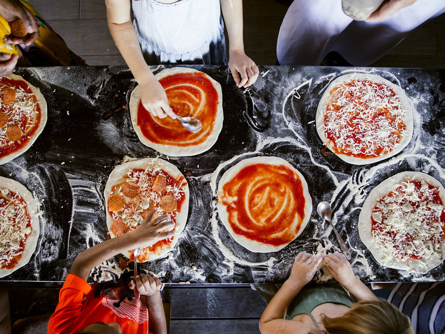 The pizza making class at the Beach Club at Amanyara in Turks and Caicos.