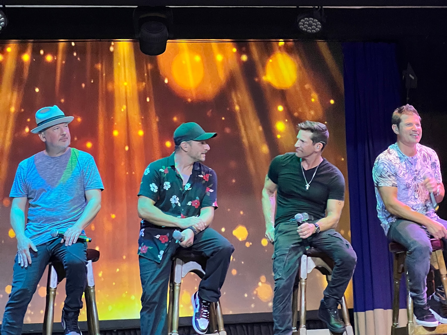 98 Degrees on stage for a performance at Beaches Turks and Caicos.