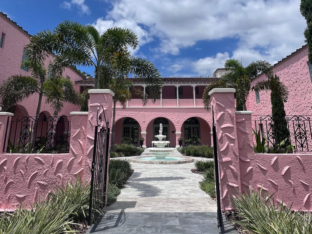 The exterior of the Hacienda hotel in Port Richey, Florida.