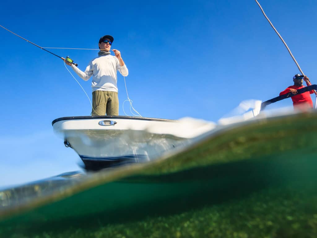 A man fishing near Belize