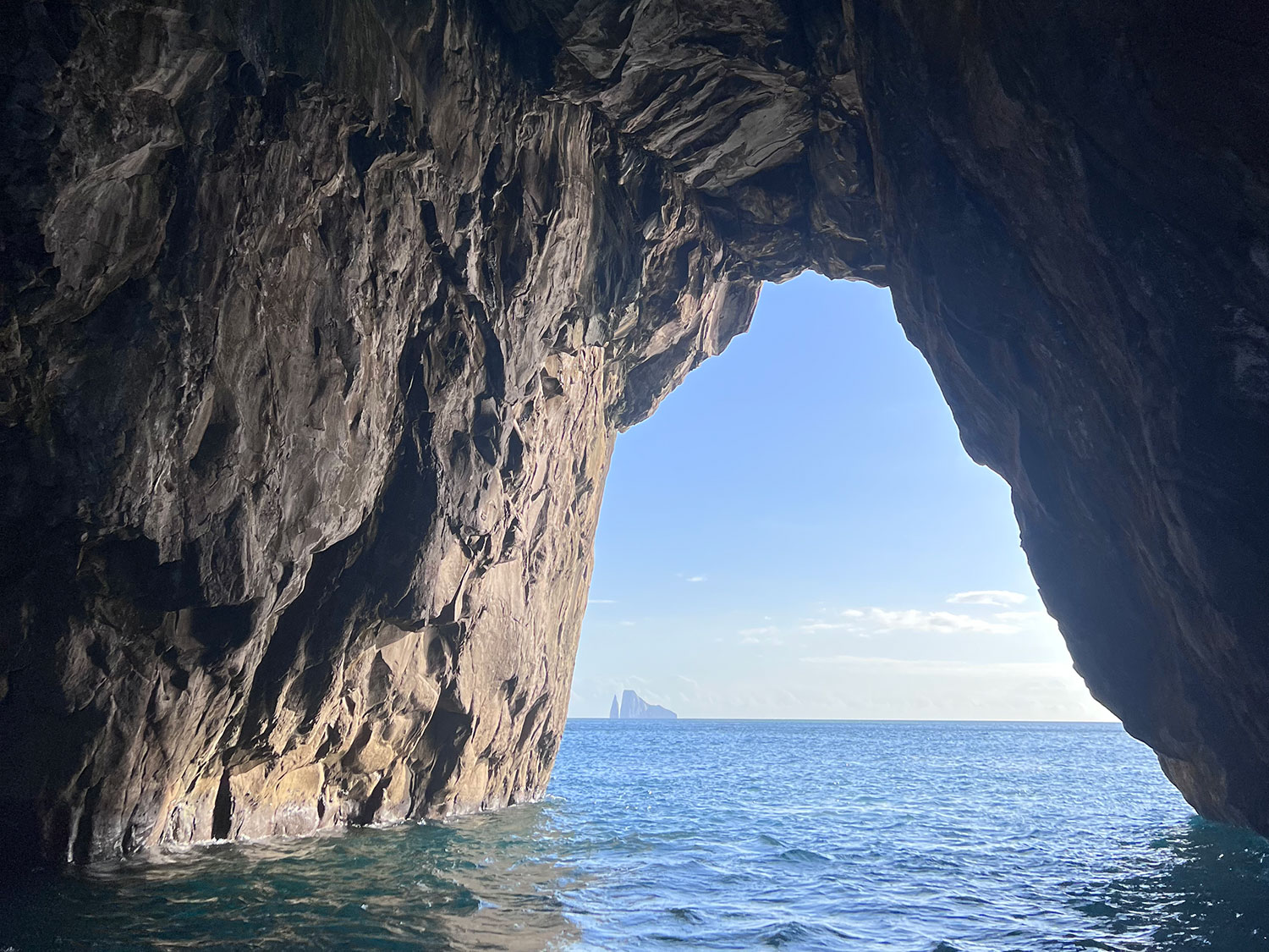 A rock formation in the Galapagos Islands.