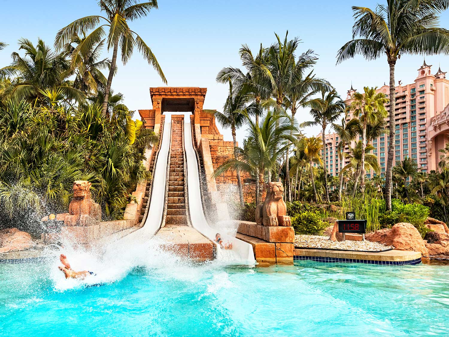 The Mayan Temple at Atlantis Paradise Island in the Bahamas.