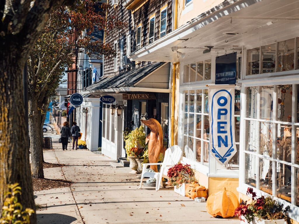 Downtown Bristol in Rhode Island