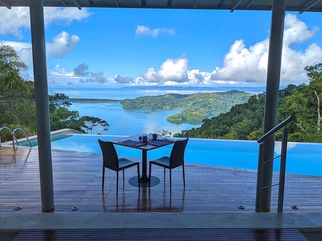 The view from Cielo Lodge in Costa Rica