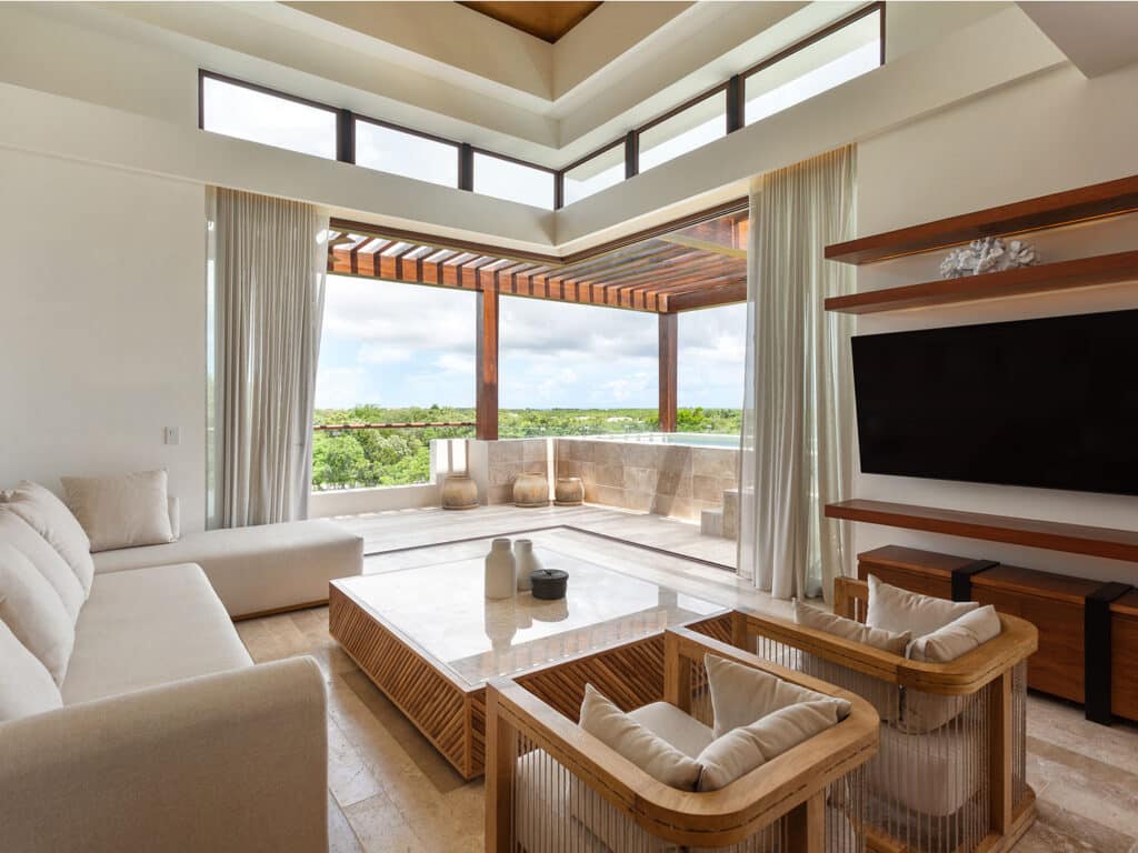 The interior of Penthouse 12B at Fairmont Residences Mayakoba