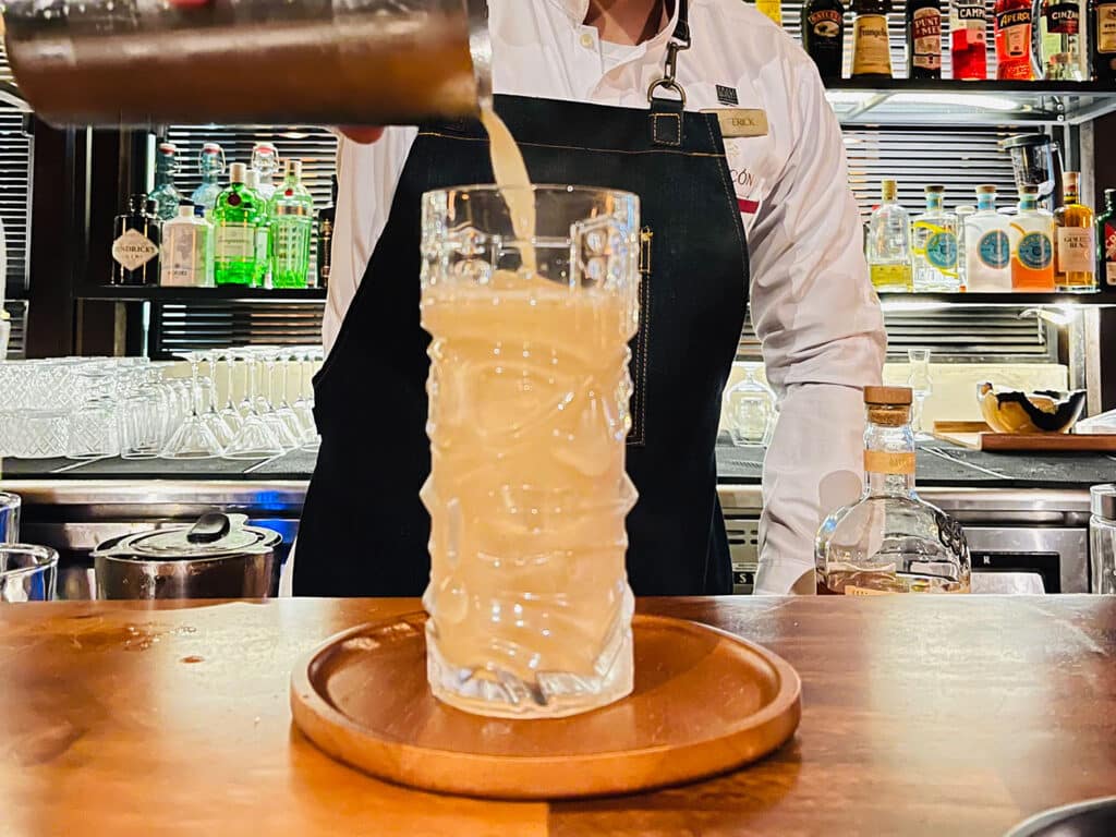 A cocktail at Tabacon Thermal Resort and Spa in Costa Rica