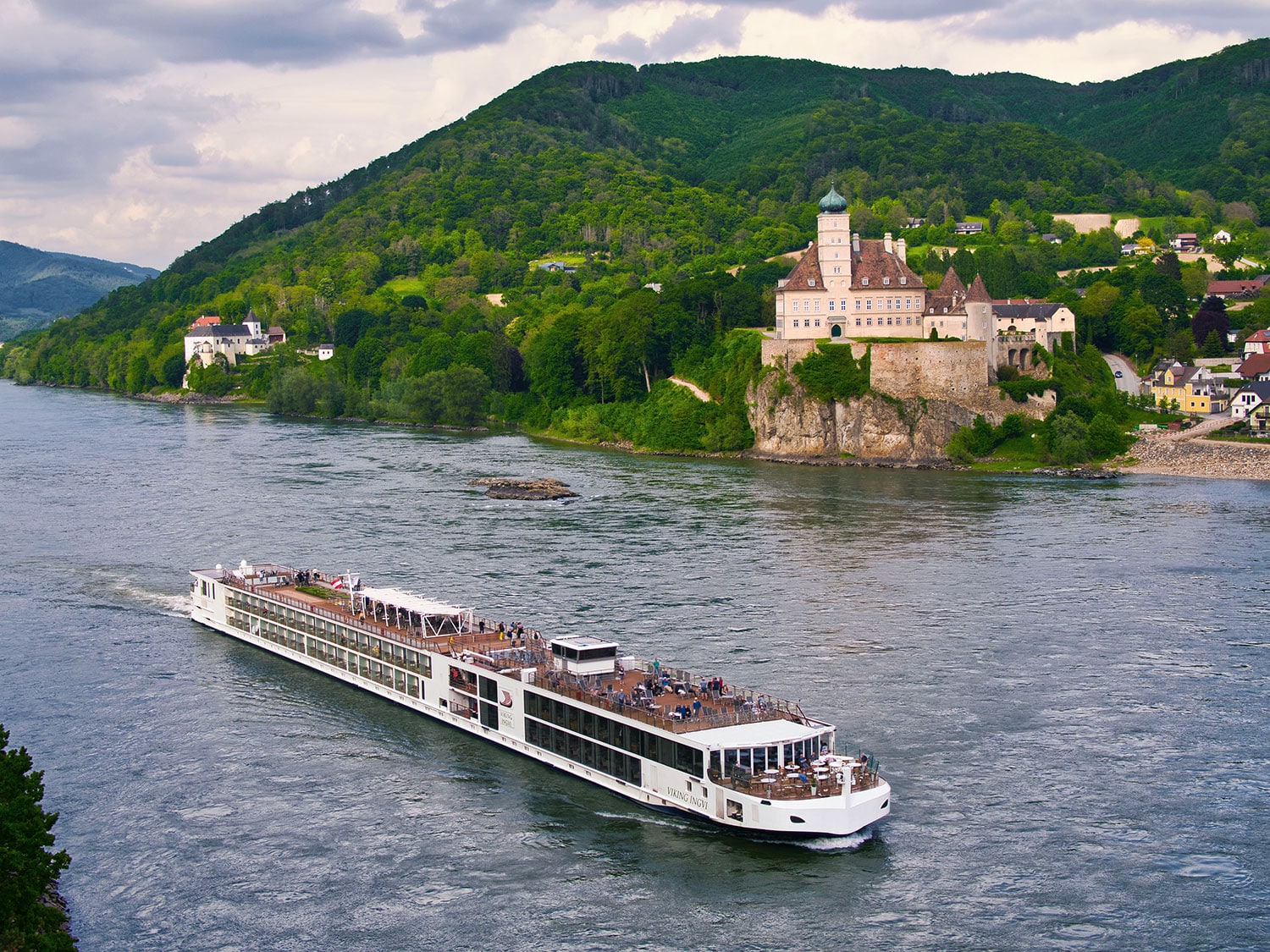 A Viking longboat on the Danube