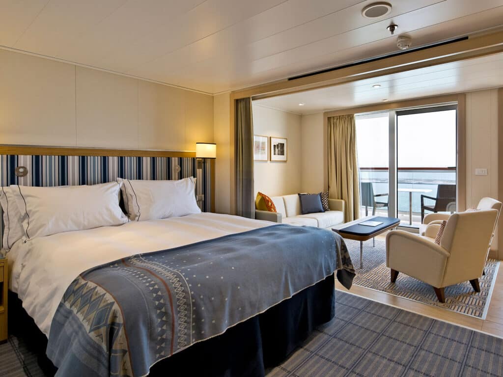 A suite on a Viking cruise ship